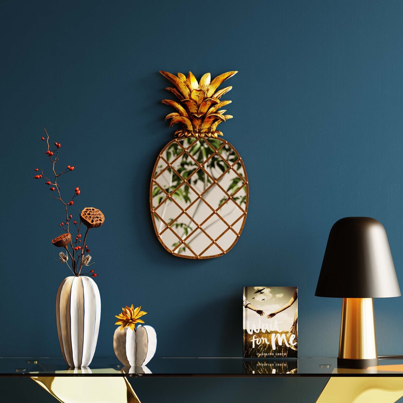 Объект настенный Pineapple «Зеркальный ананас» от KARE Design