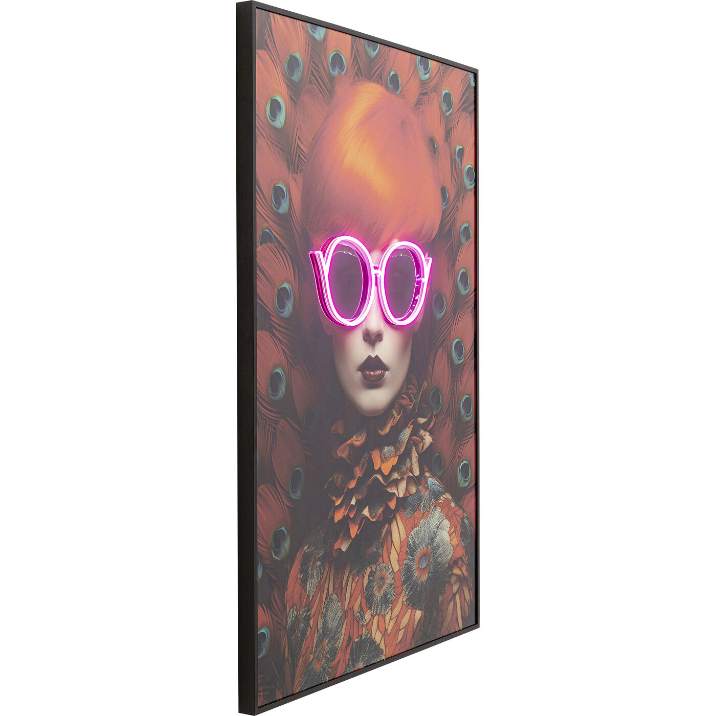 Картина в раме LED Fancy Red Lady «Рыжая дама» 75x55 см от KARE Design