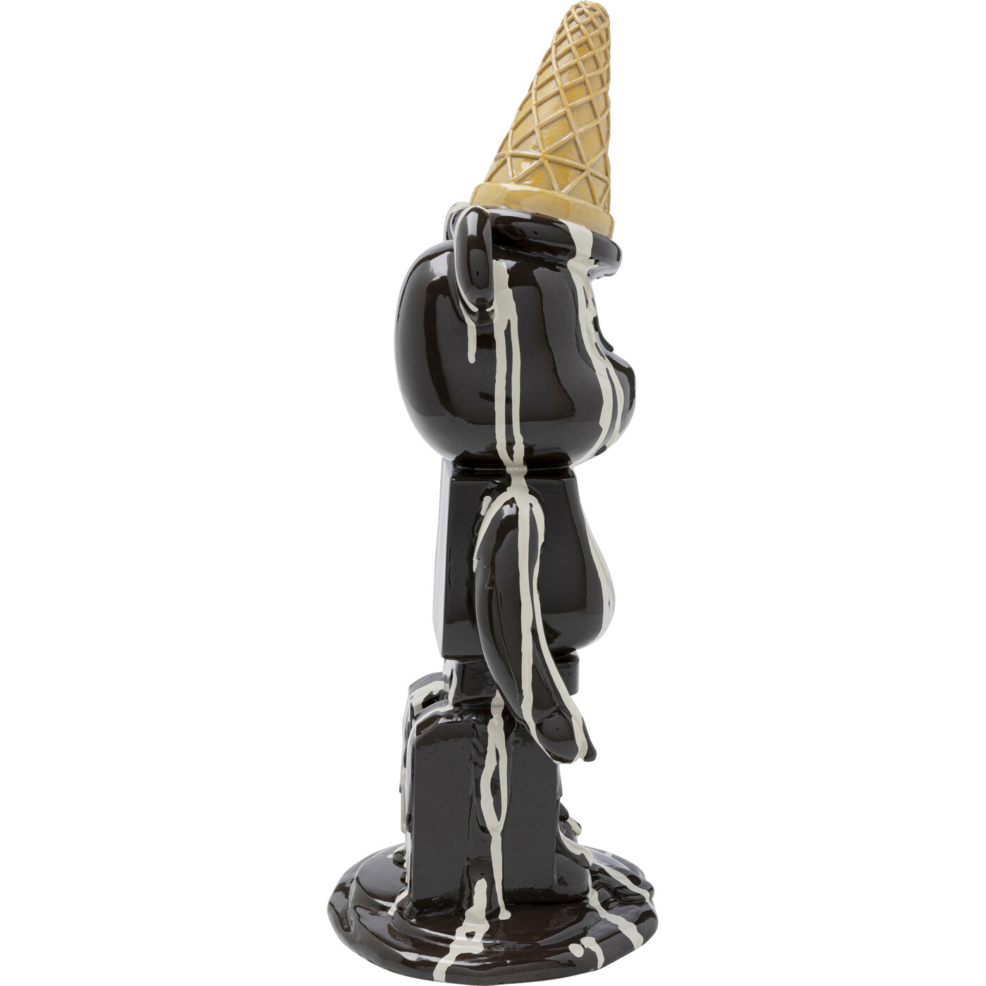 Фигура декоративная Gelato Bear «Мишка с мороженым» 40 см, Чёрный от KARE Design