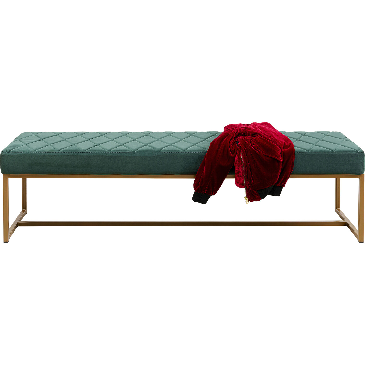 Скамья Smart Dark green Brass 150x40 см от KARE Design