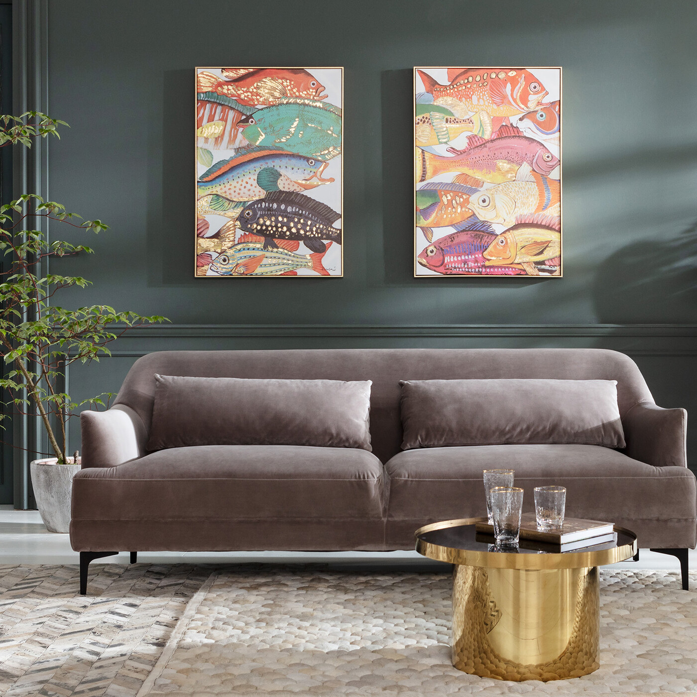 Картина Touched Fish Meeting Two «Рыбы» 75x100 см от KARE Design