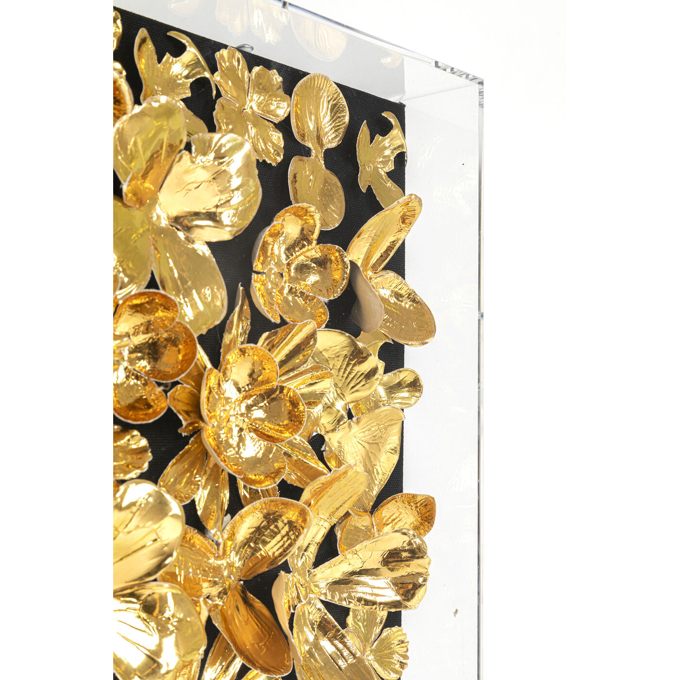Панно настенное Gold Flower «Золотые цветы» 60x60 см