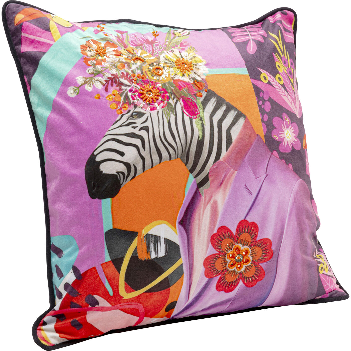 Подушка Fantasy Zebra «Зебра фантазия» 45x45 см от KARE Design