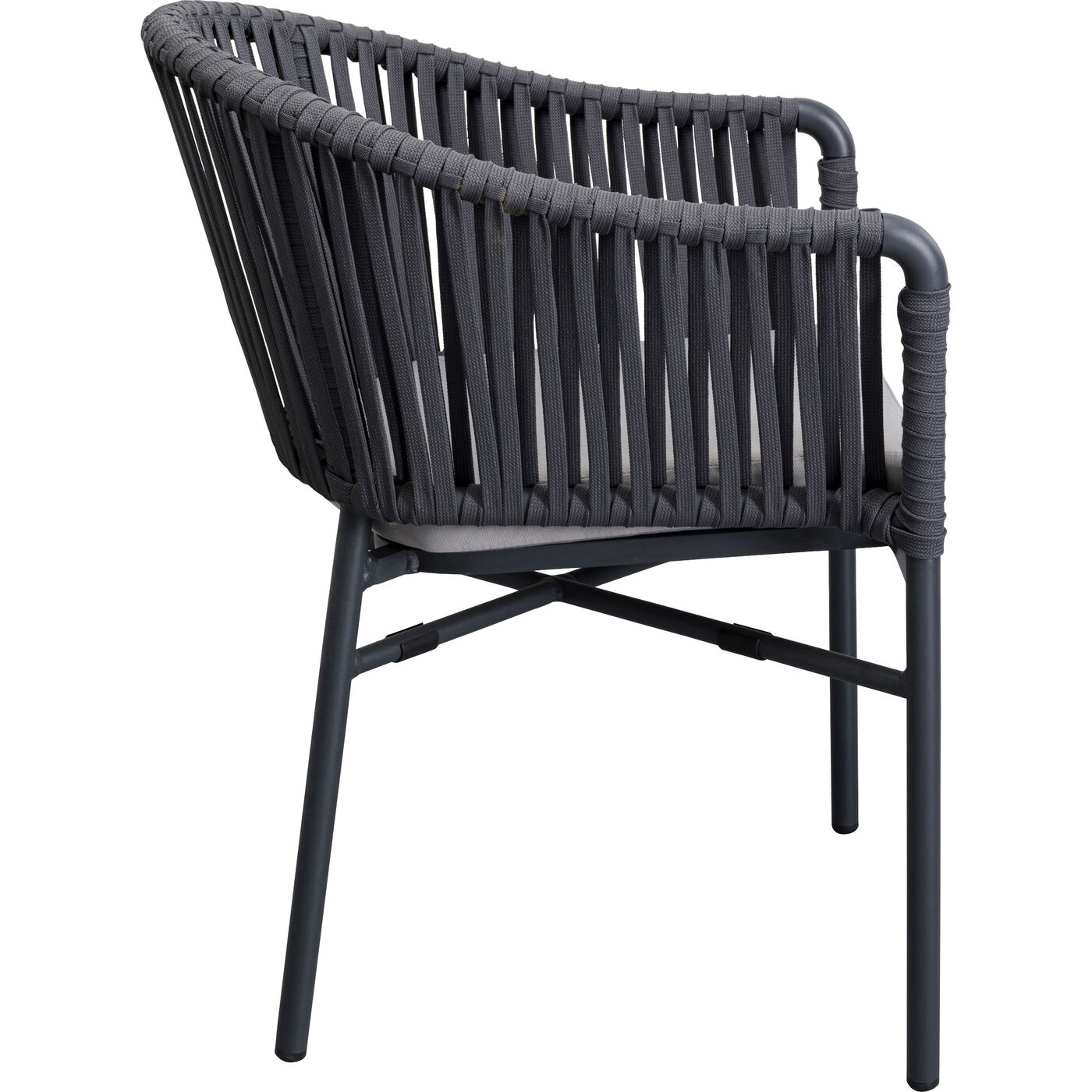 Стул с подлокотниками Santanyi Dark Grey от KARE Design