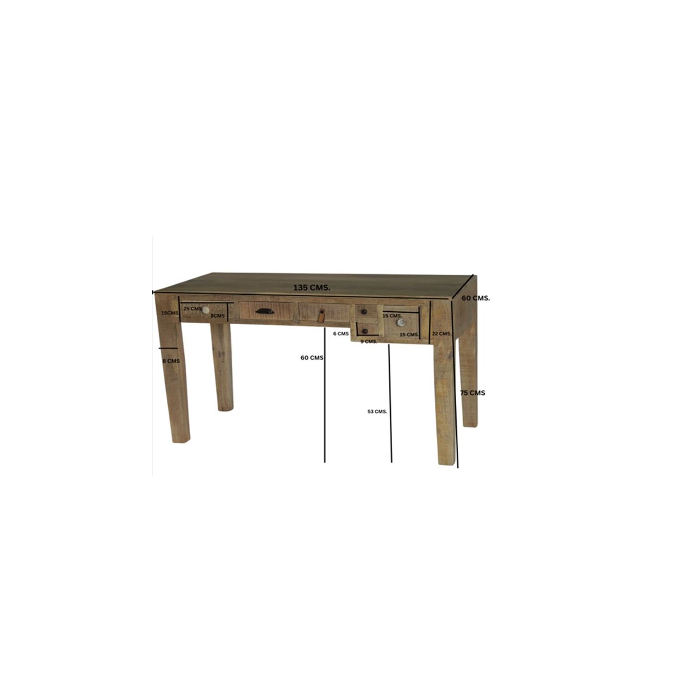 Стол письменный Puro 6 ящиков 135x60 см