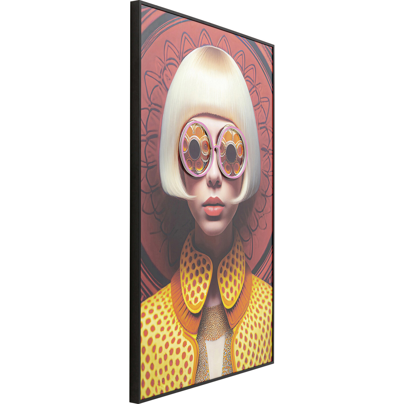 Картина в раме LED Fancy Blonde Lady «Блондинка» 75x55 см от KARE Design