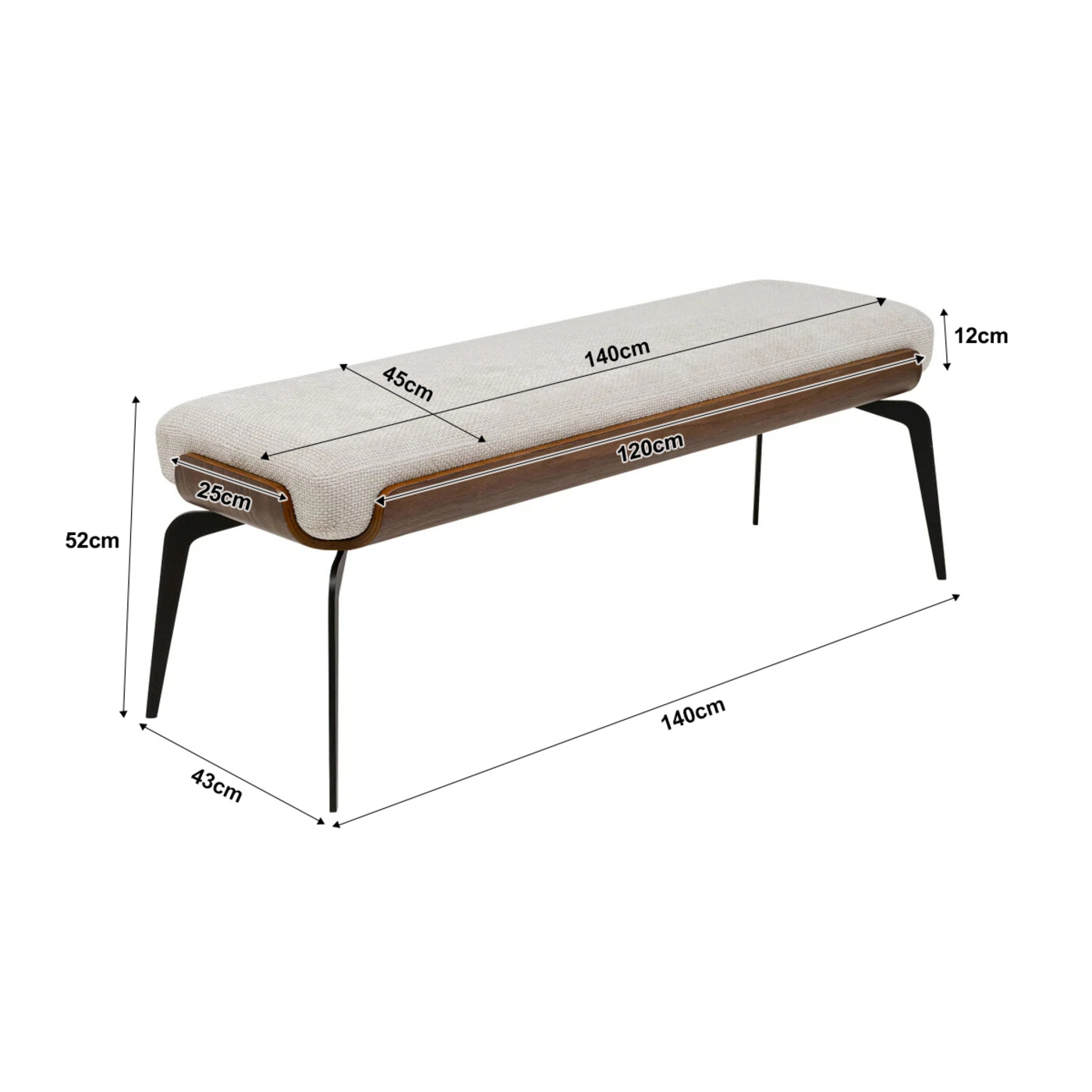Скамья Marc 140cm от KARE Design