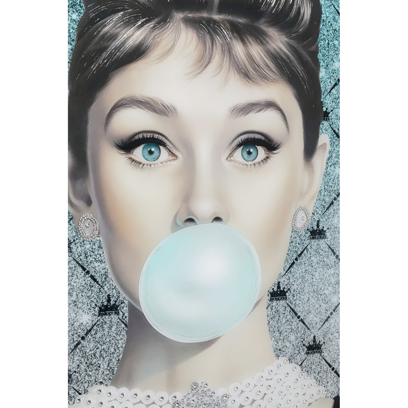 Картина в раме Muse Bubble Diva «Одри Хепбёрн» 40x50 см от KARE Design