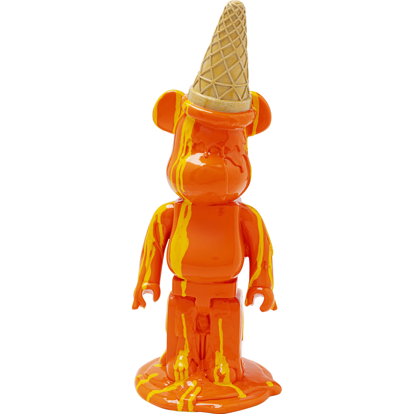 Фигура декоративная Gelato Bear «Мишка с мороженым» 40 см, Оранжевый от KARE Design