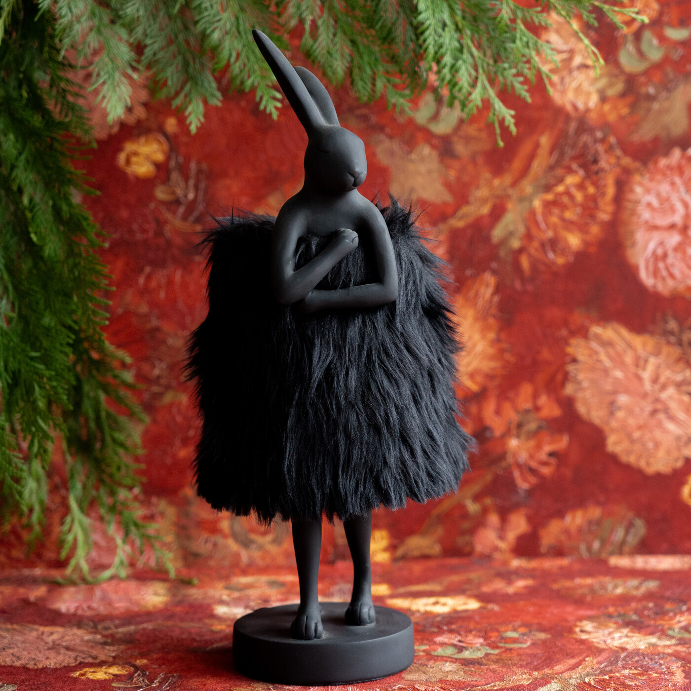 Светильник настольный "Кролик" Rabbit Fur Black/Gold, Черный/Золотой, 50 см от KARE Design