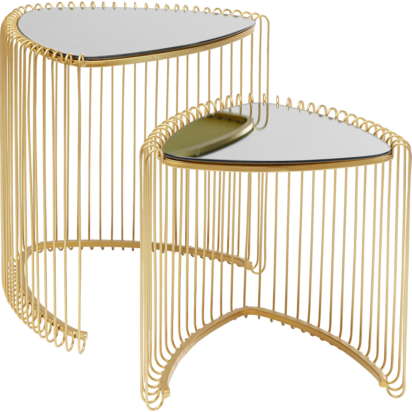 Стол приставной Wire Triangle Gold (2 шт) от KARE Design