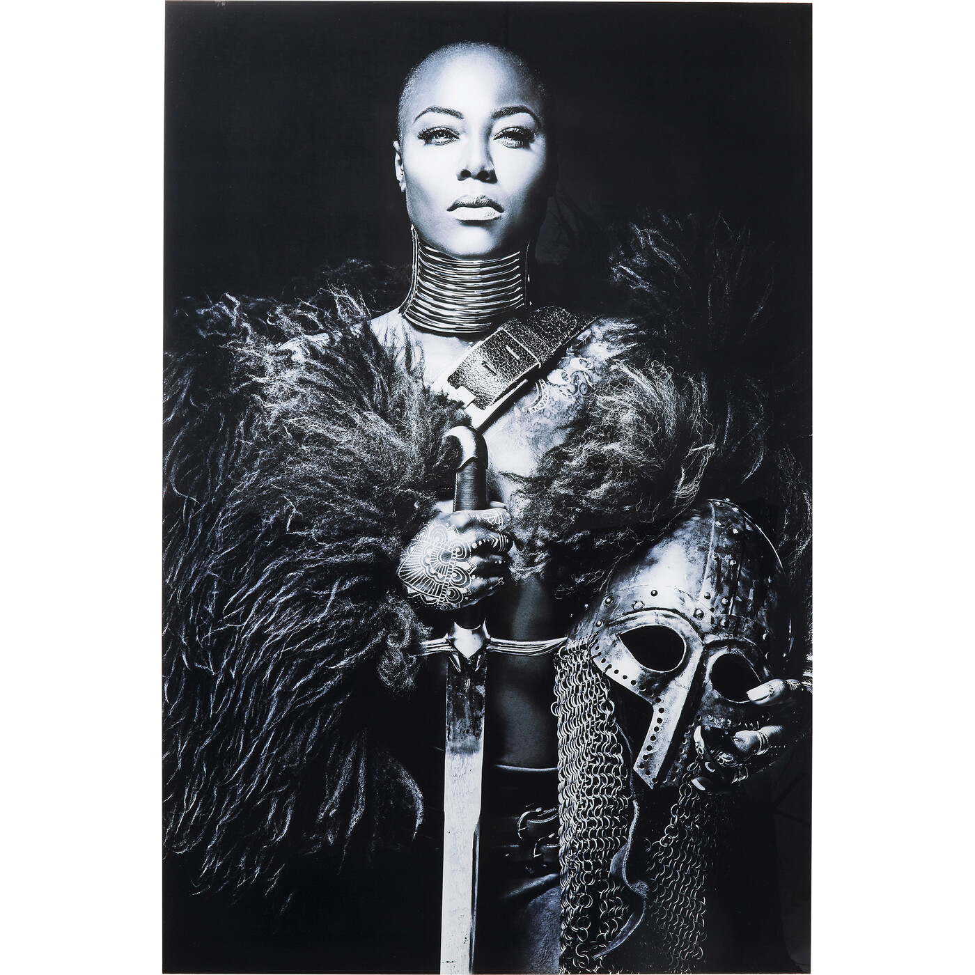 Картина стеклянная Lady Knight «Леди-рыцарь» 100x150 см от KARE Design