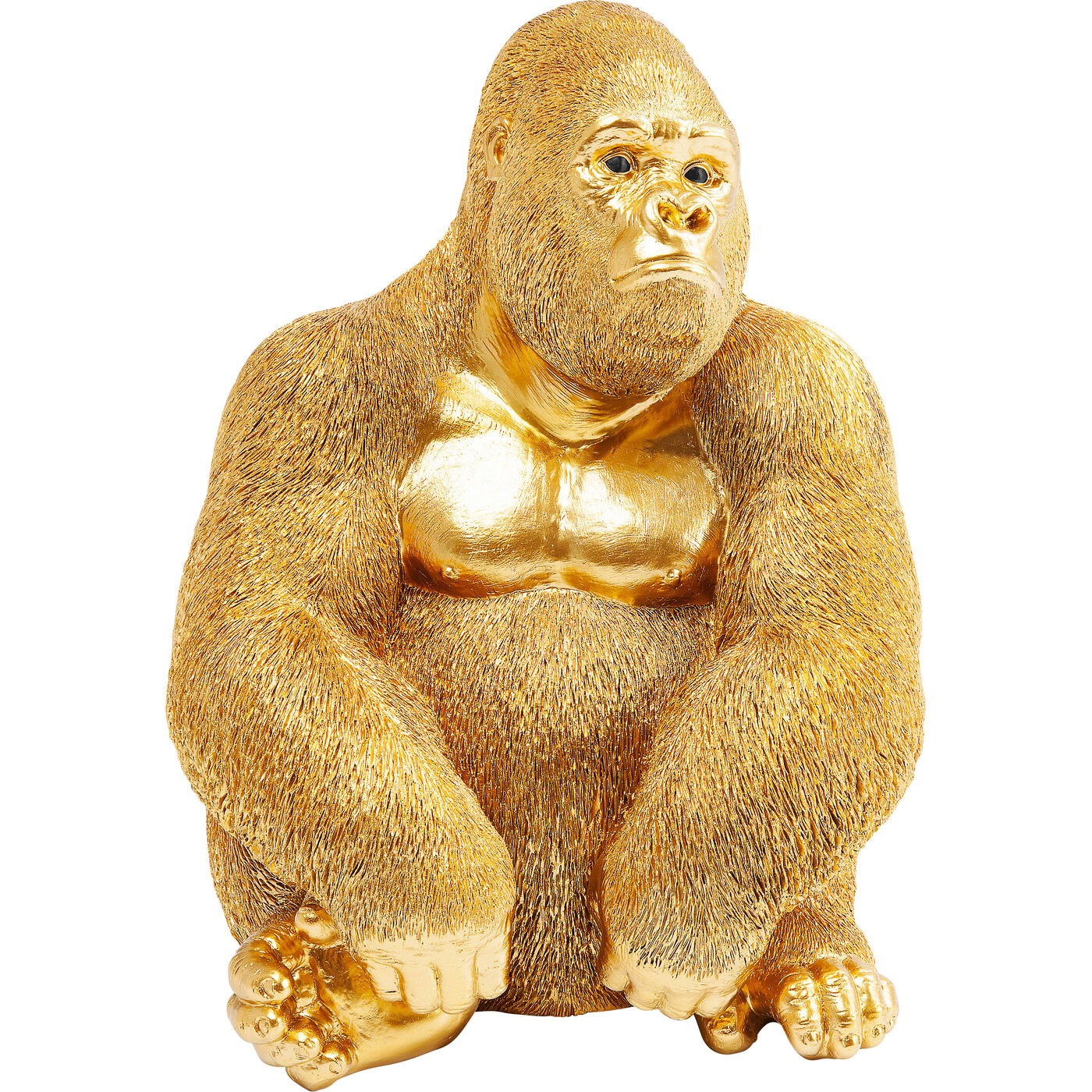 Фигура декоративная Monkey Gorilla Side Medium «Горилла сбоку средняя» 39 см, Золотой