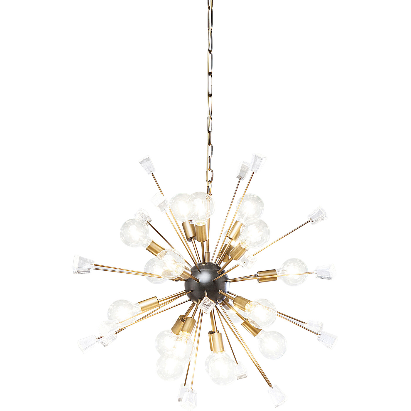 Светильник подвесной Crystal Bomb Brass Ø93 см от KARE Design