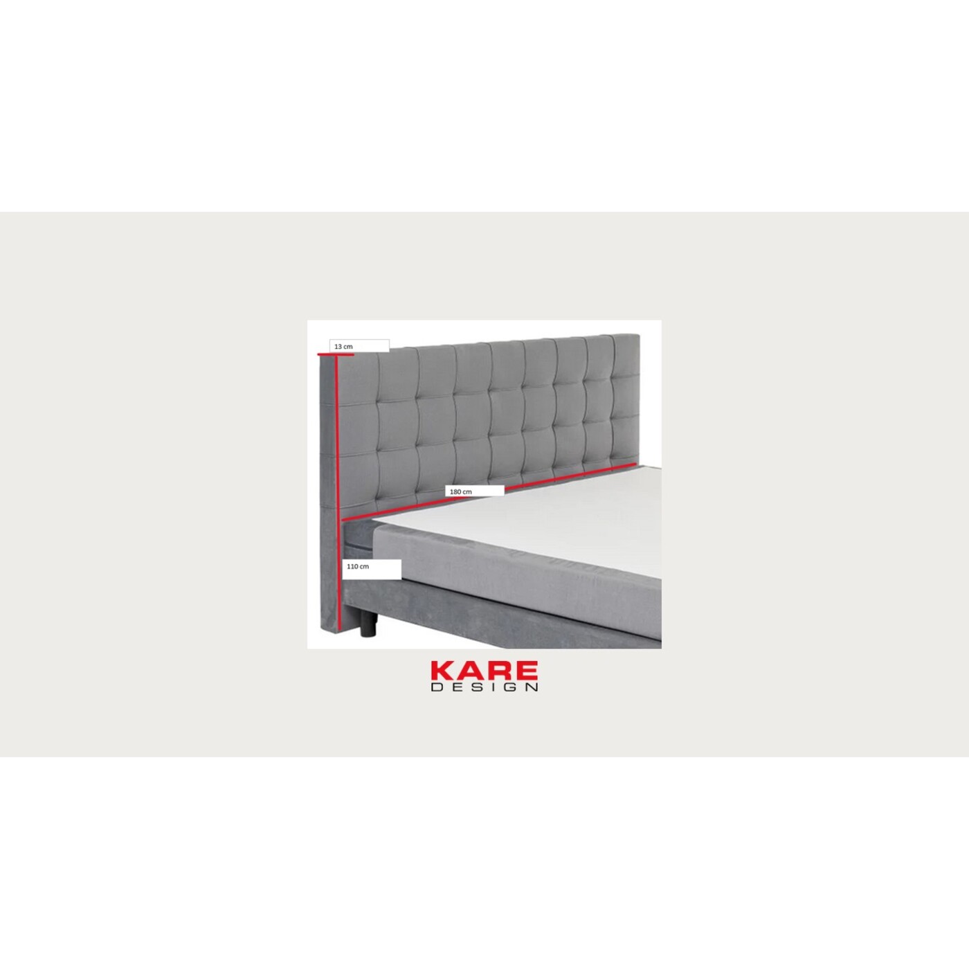 Изголовье кровати Benito Comet Sand 180cm от KARE Design