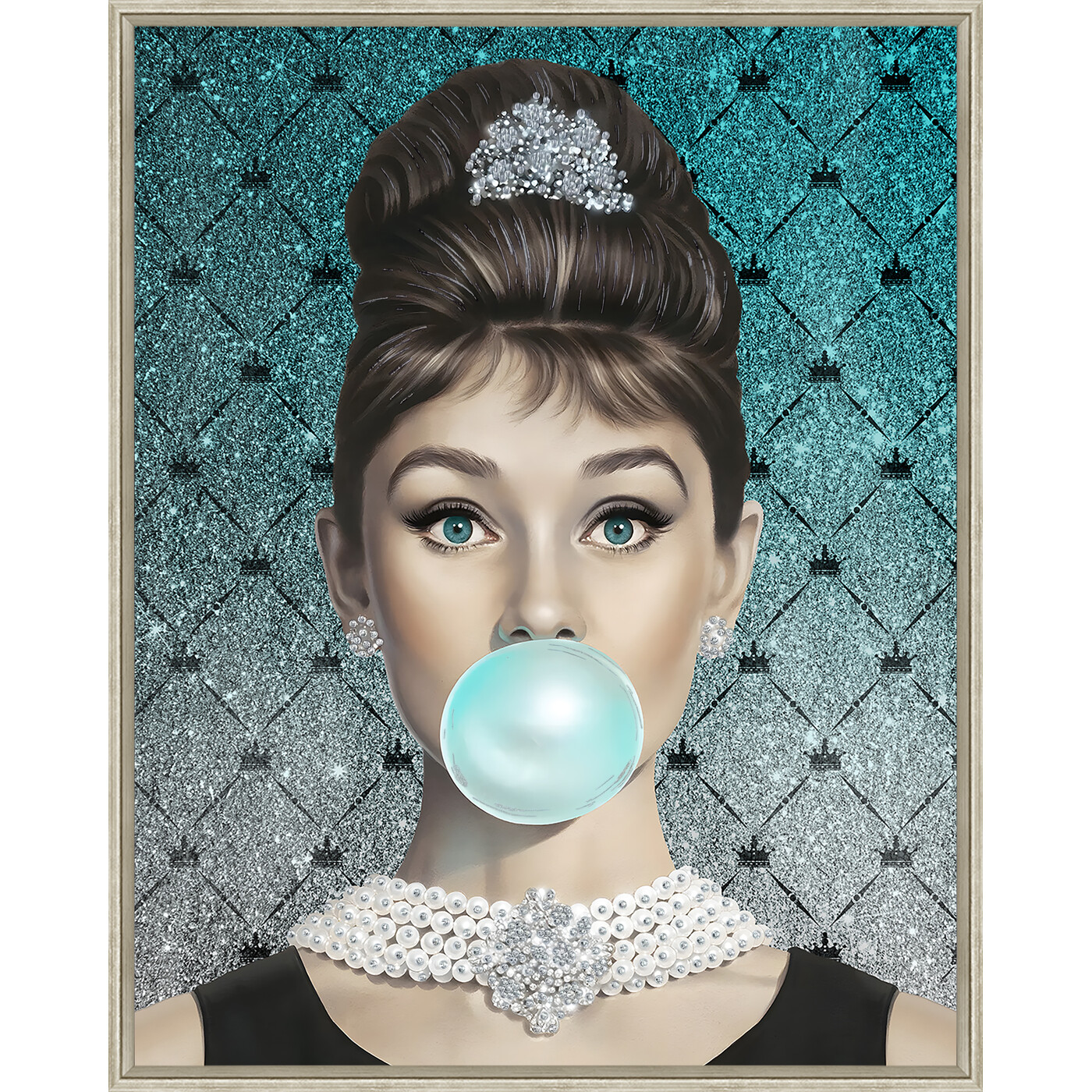 Картина в раме Muse Bubble Diva «Одри Хепбёрн» 40x50 см от KARE Design