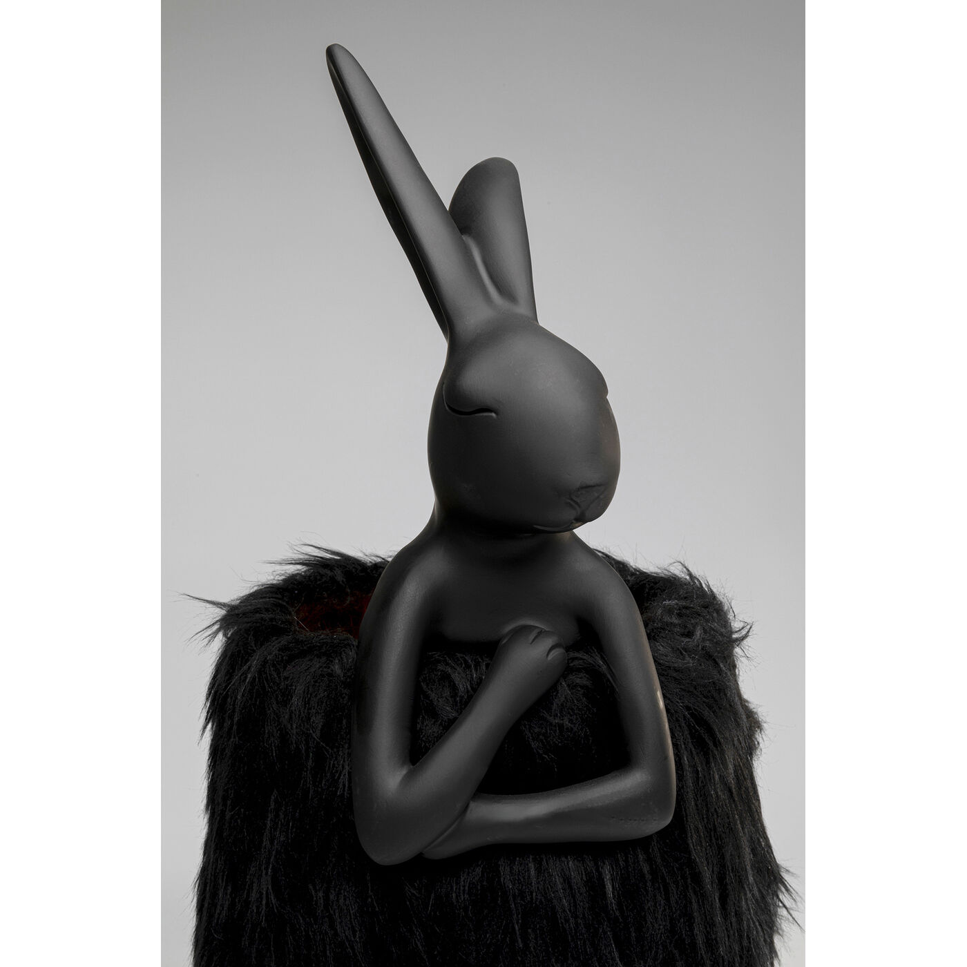 Светильник настольный Animal Rabbit Fur Black/Gold 68cm от KARE Design