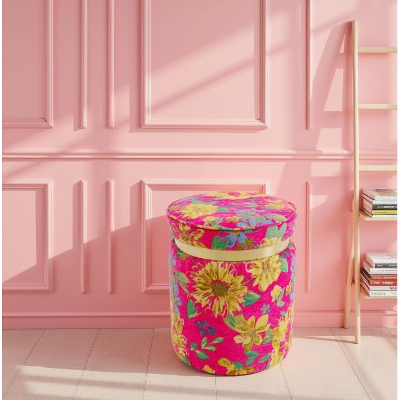 Пуф Flower Fever Pink Ø39cm от KARE Design