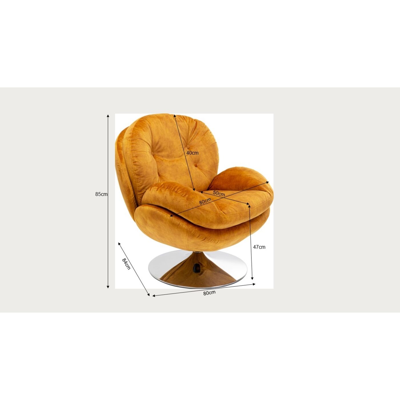 Кресло вращающееся Cosy Blue от KARE Design