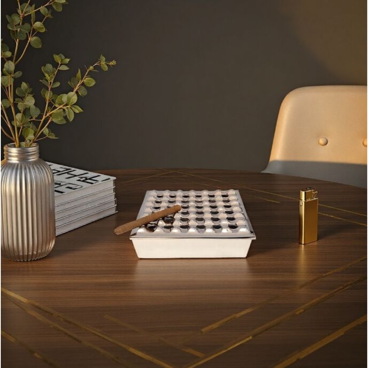 Пепельница Soho Square Silver 25x25 см от KARE Design