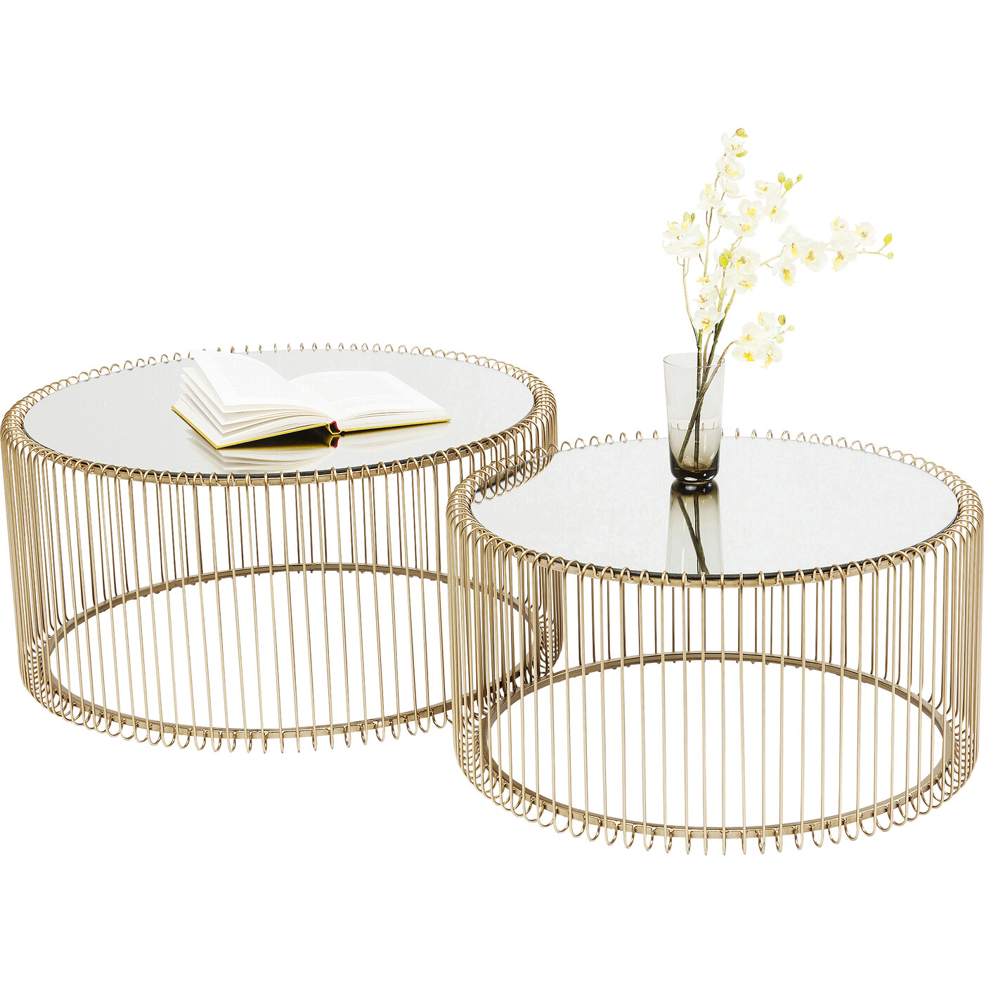 Стол кофейный Wire Brass (2 шт) от KARE Design