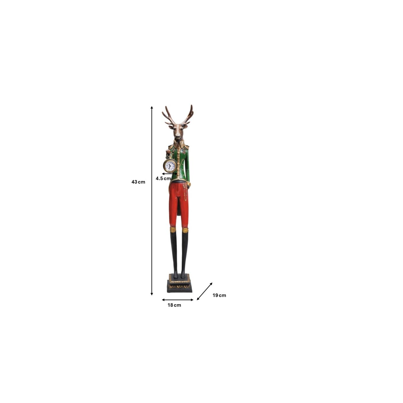 Часы настольные Gentleman Deer «Олень-джентльмен» от KARE Design