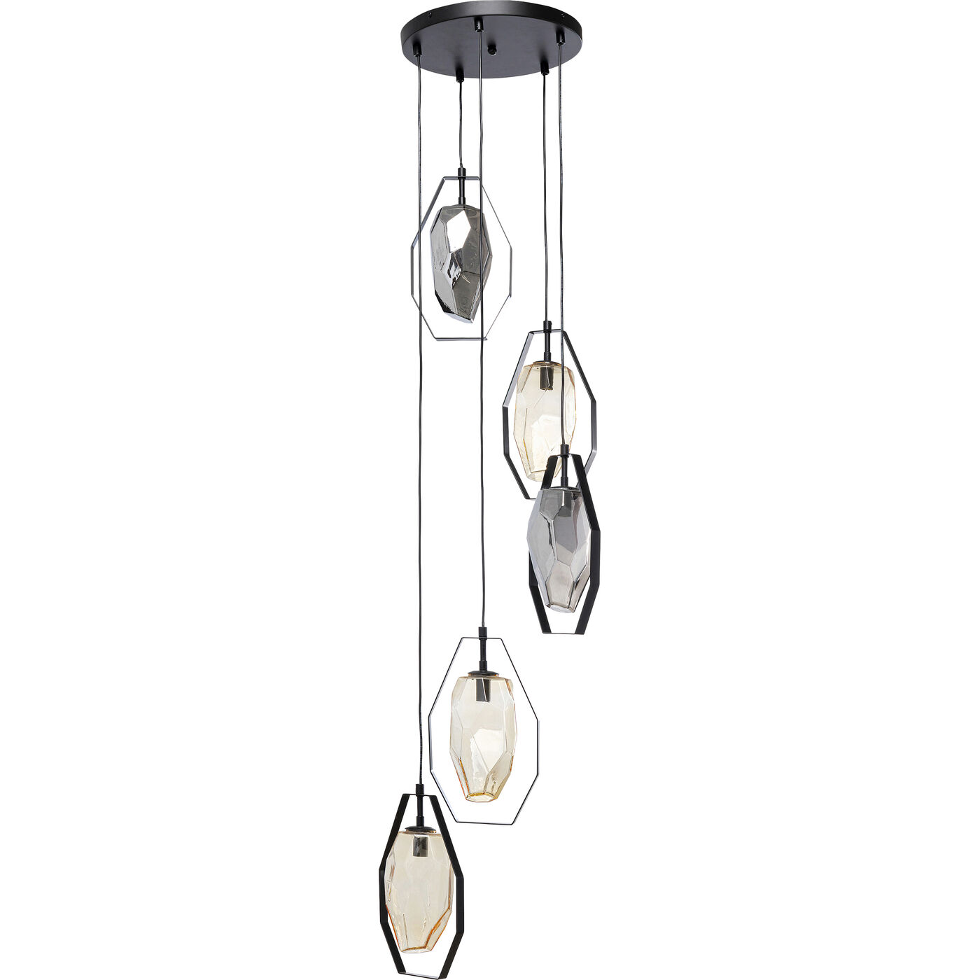 Светильник подвесной Diamond Fever Spiral Black Ø42 см от KARE Design