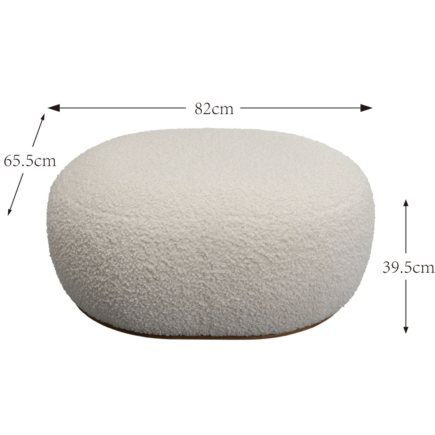 Скамья Pebble Boucle Grey 81 см от KARE Design