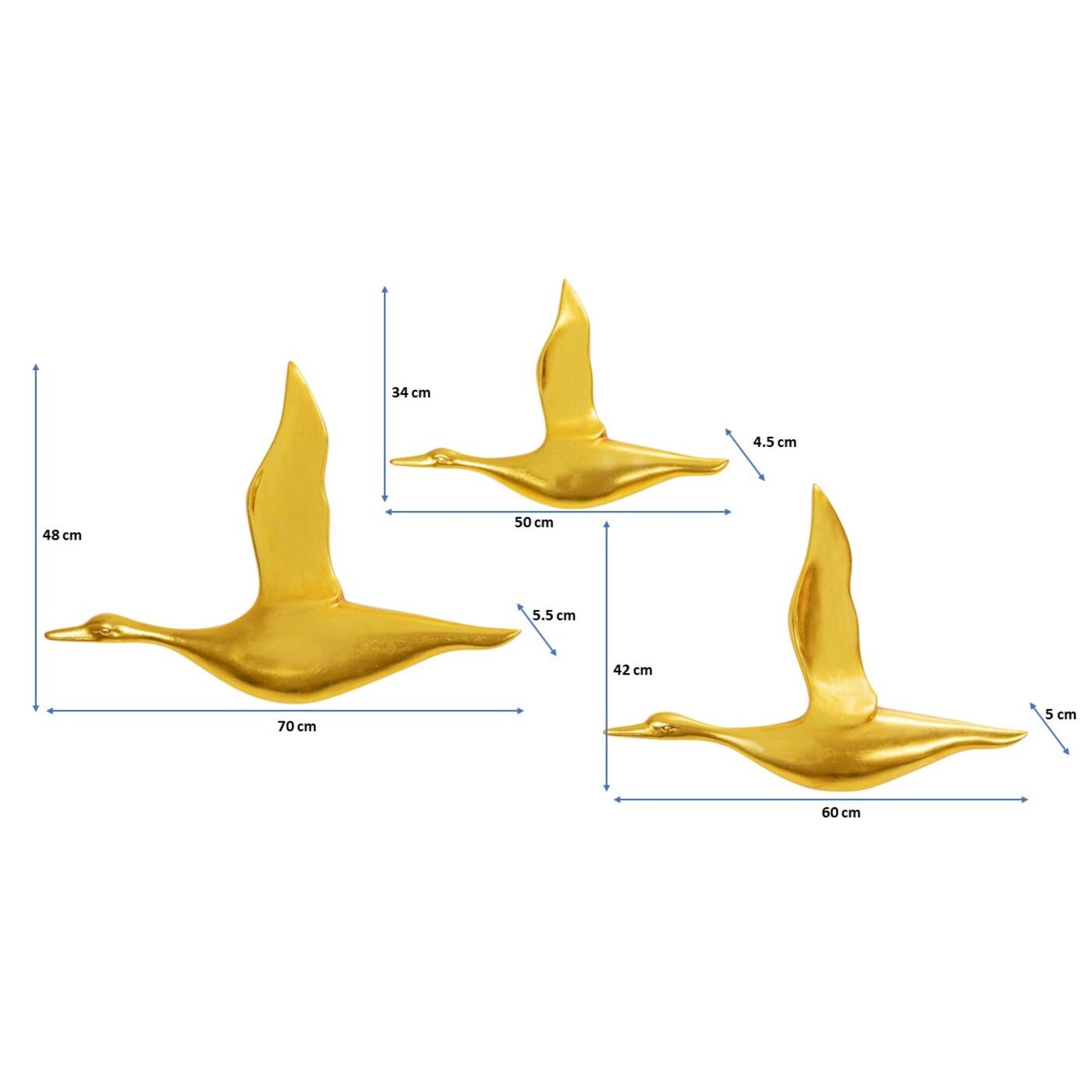 Объект настенный Flying Ducks «Летящие утки» (3 шт) от KARE Design