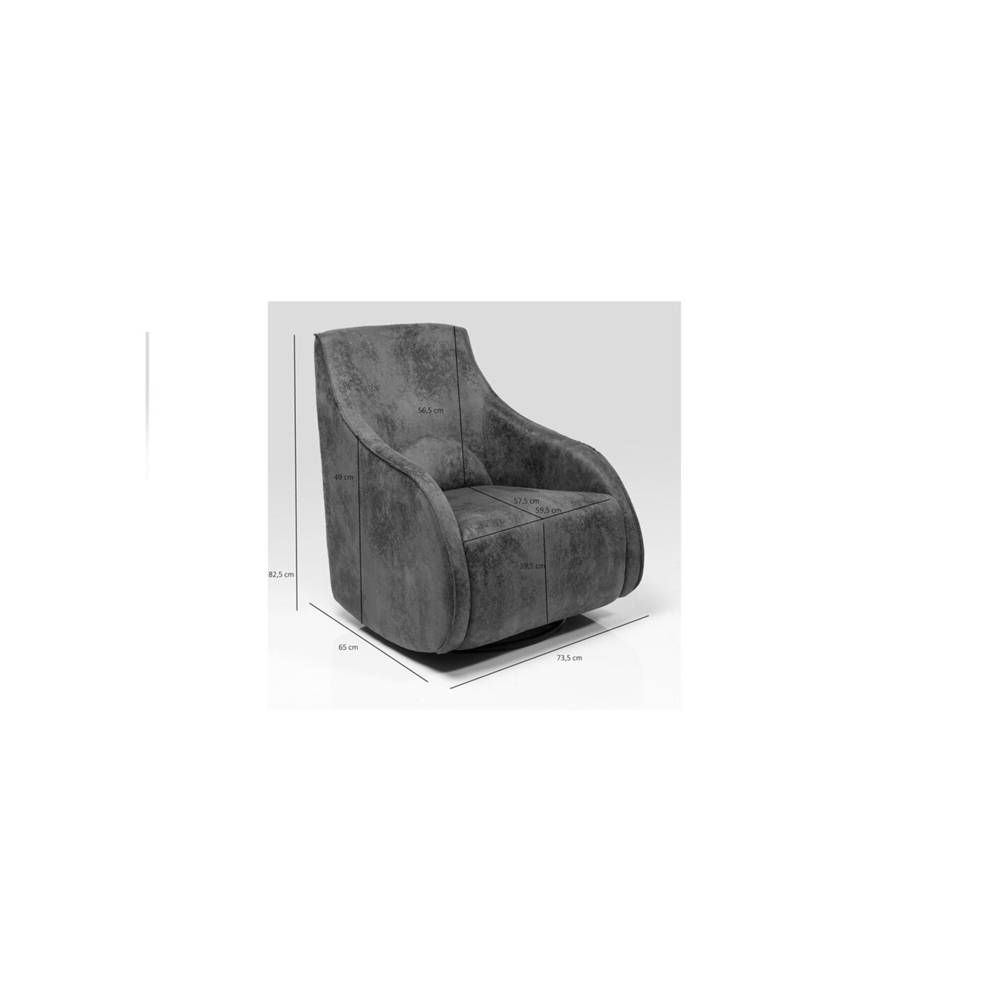 Кресло-качалка Swing Ritmo Vintage Grey от KARE Design
