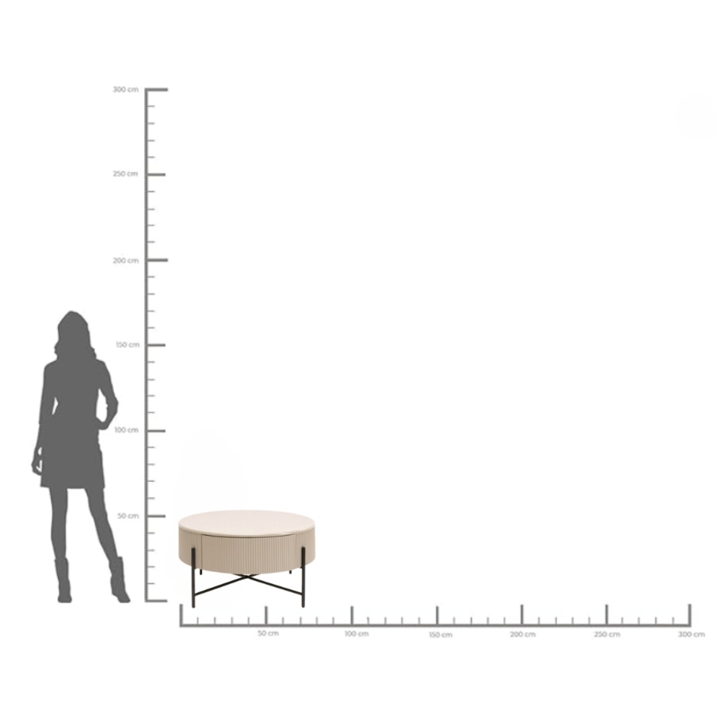 Стол кофейный Riffle Ø80cm от KARE Design