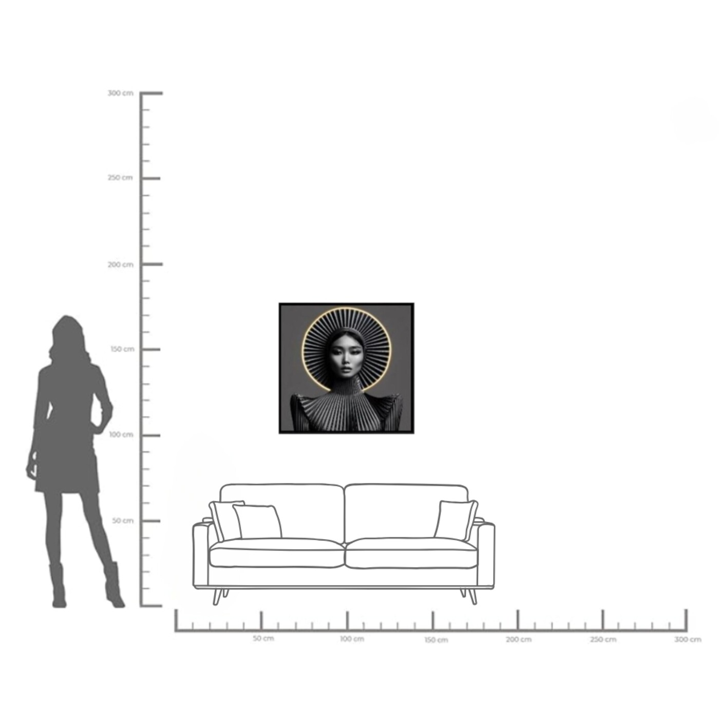 Картина Muse Geometry LED «Геометрия» 80x80 см от KARE Design