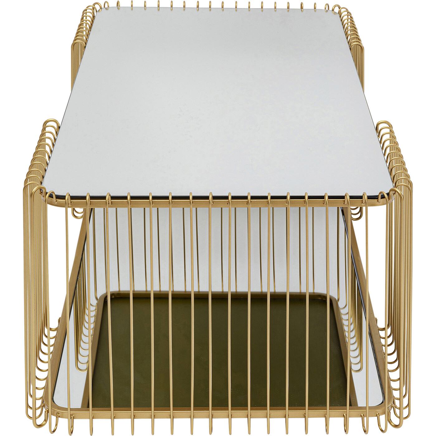 Стол кофейный Wire Double Brass 120x60 см от KARE Design