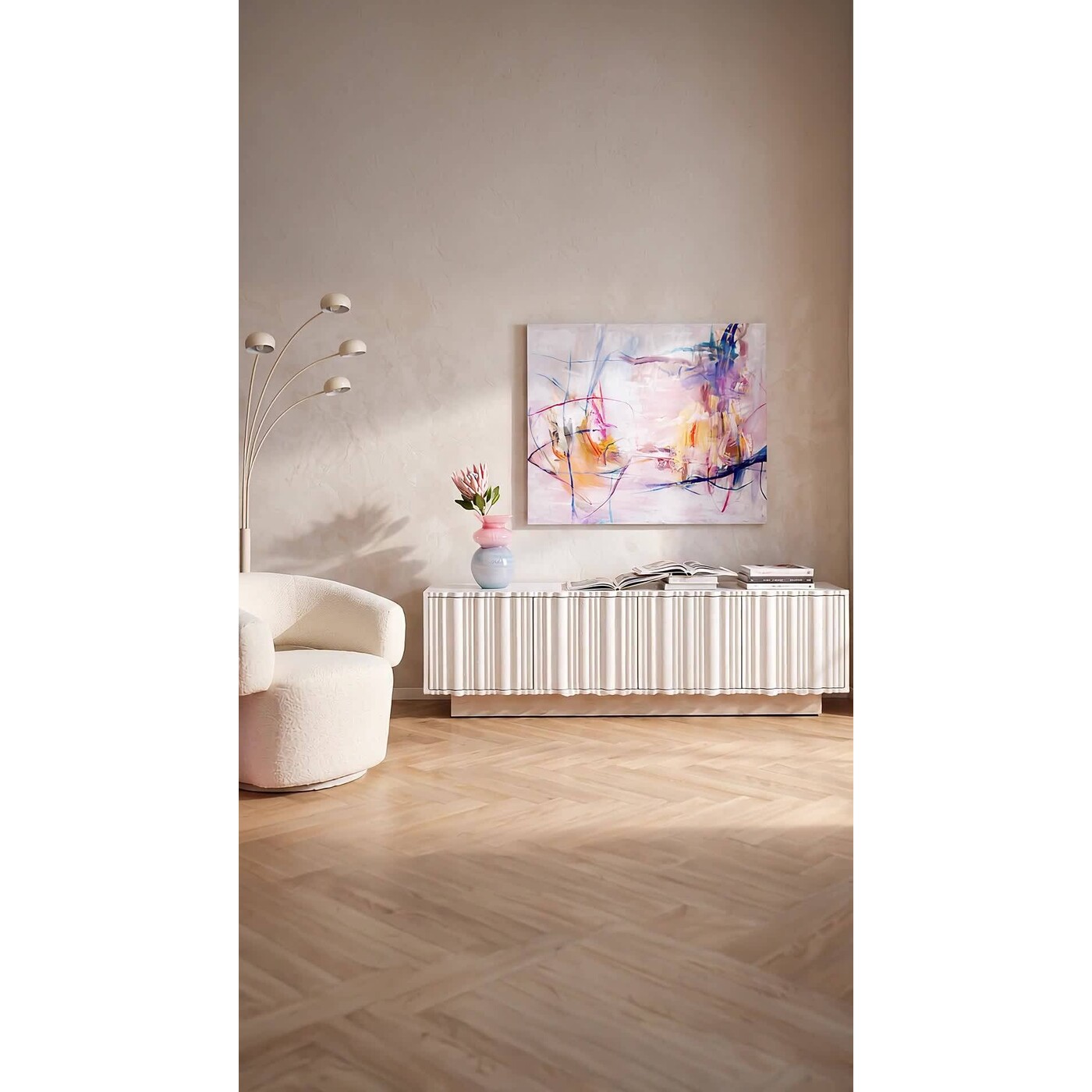 Комод Stucco Grey 160x45cm от KARE Design