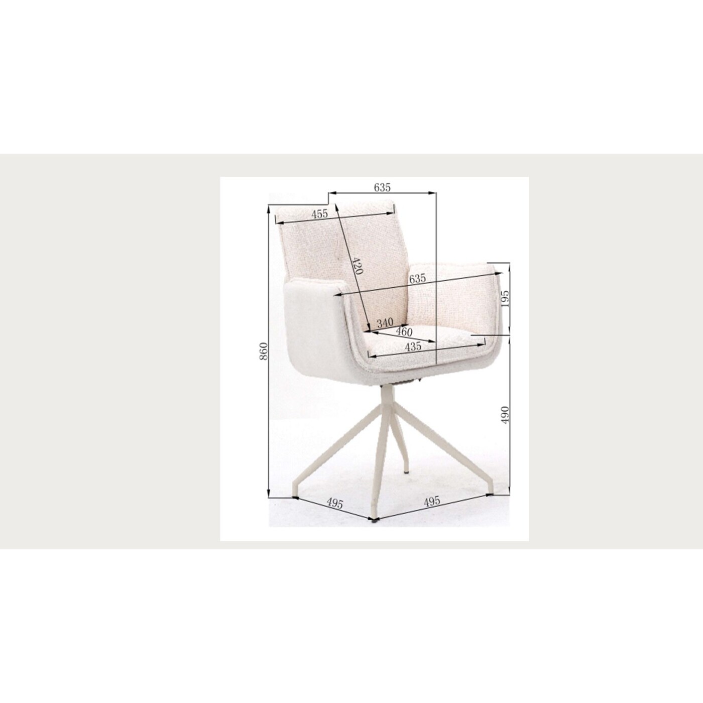 Кресло вращающееся Hilla White от KARE Design