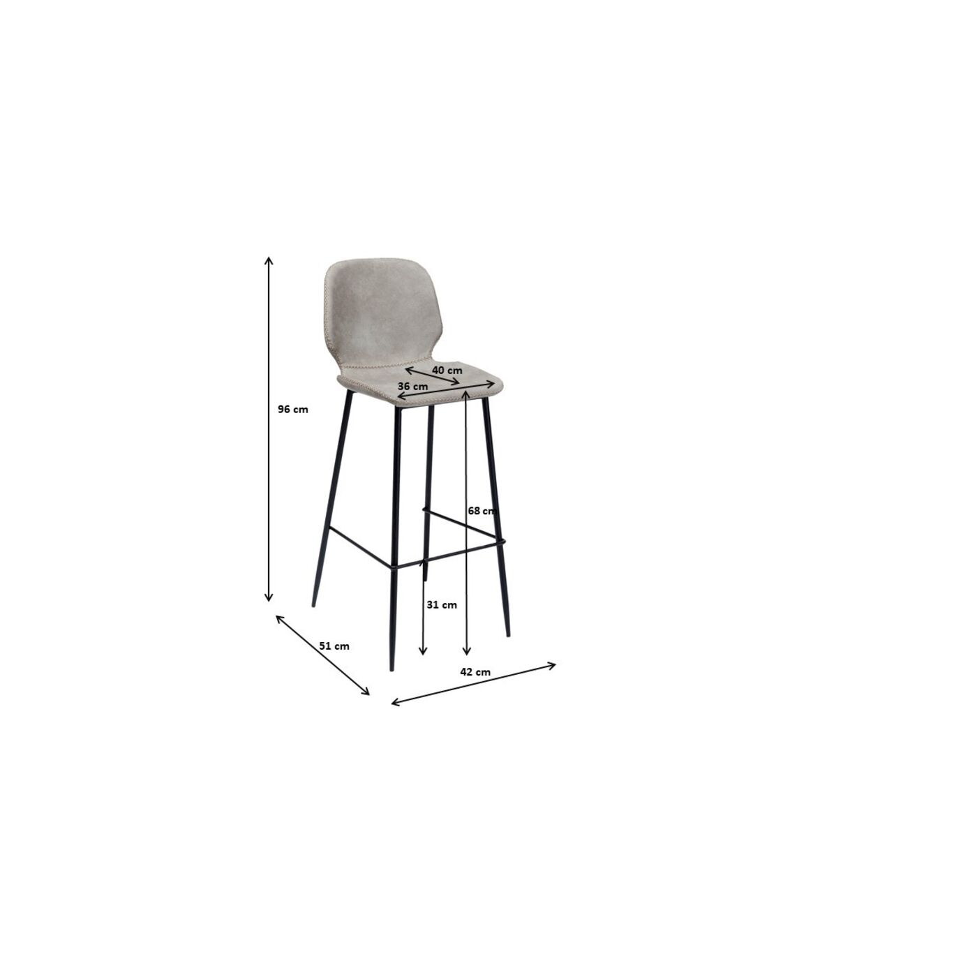 Барный стул Honey Moon Grey от KARE Design