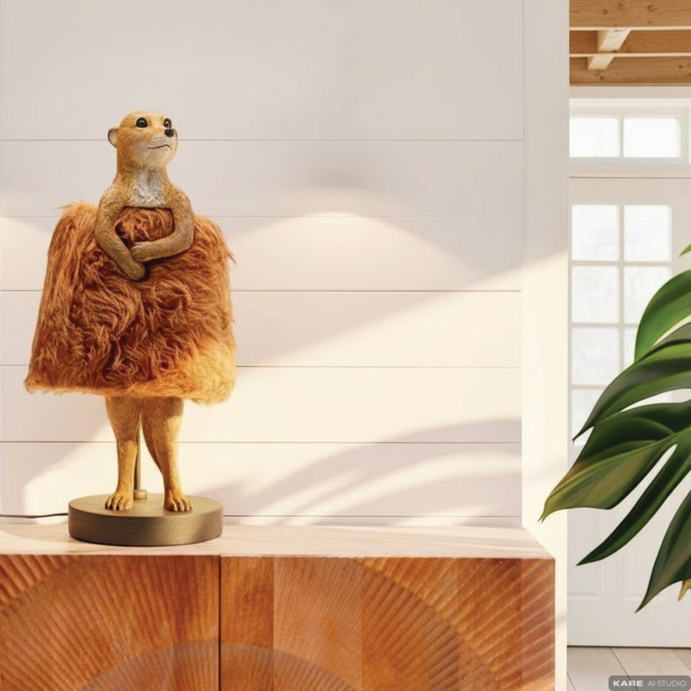 Светильник настольный "Сурикат" Meerkat Fur 50 см от KARE Design