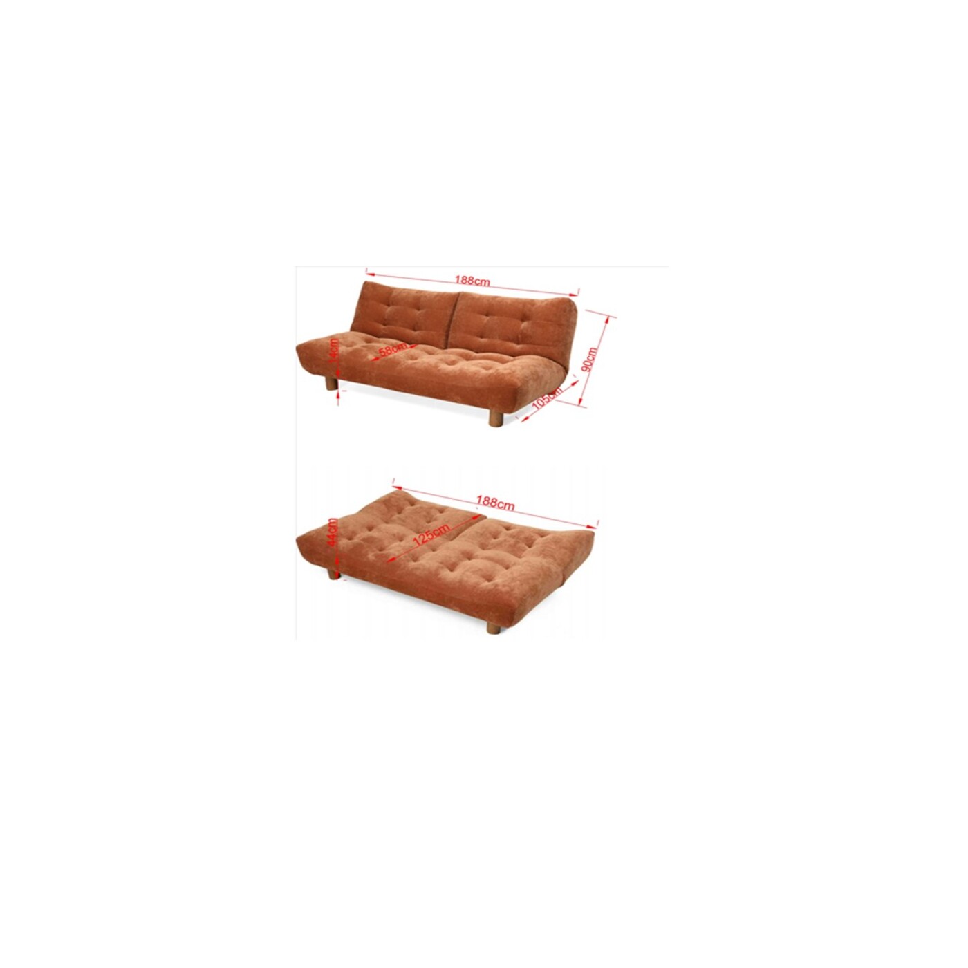 Диван-кровать Mel Orange 188cm от KARE Design