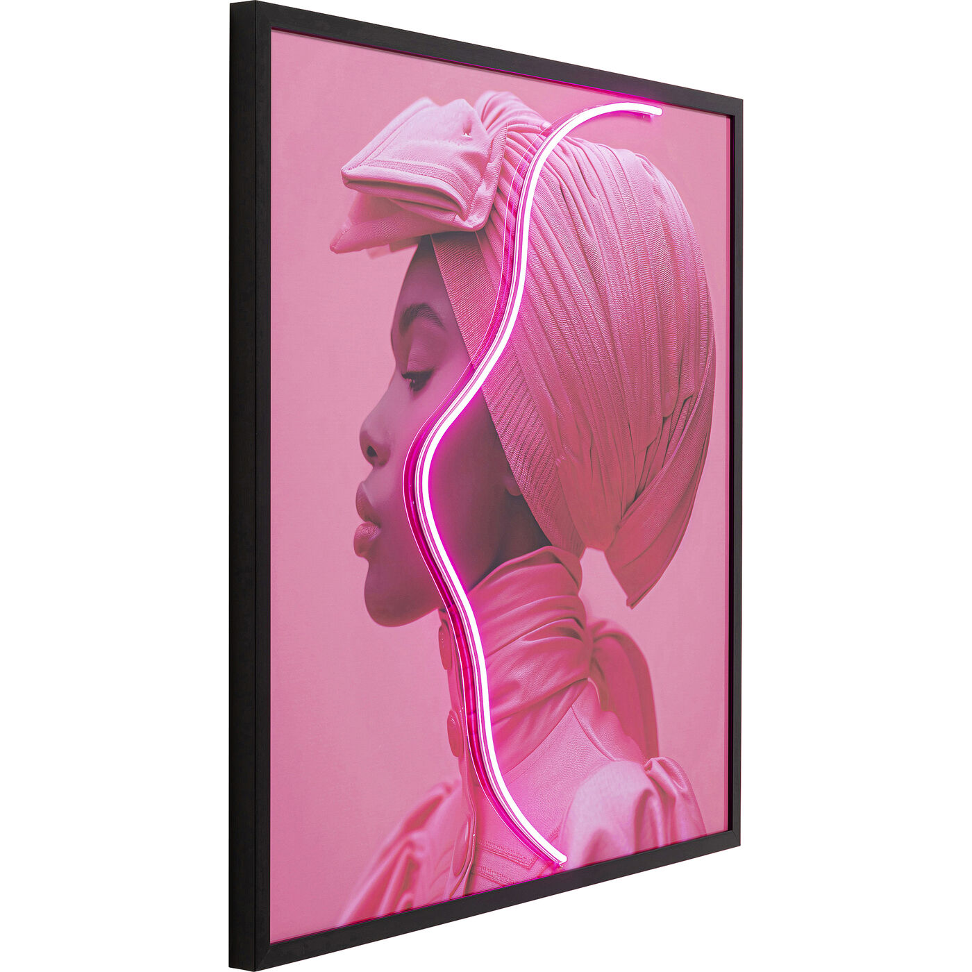 Картина Pink Woman LED «Розовая дама» 80x80 см от KARE Design