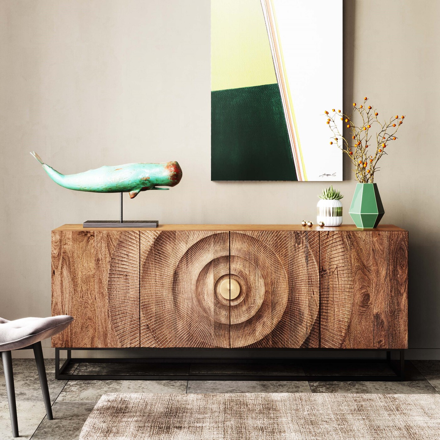 Комод широкий Madeira Bright 177x75 см от KARE Design
