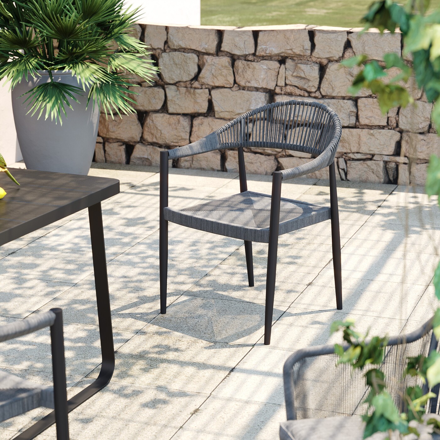 Стул с подлокотниками Cala Pi Grau от KARE Design