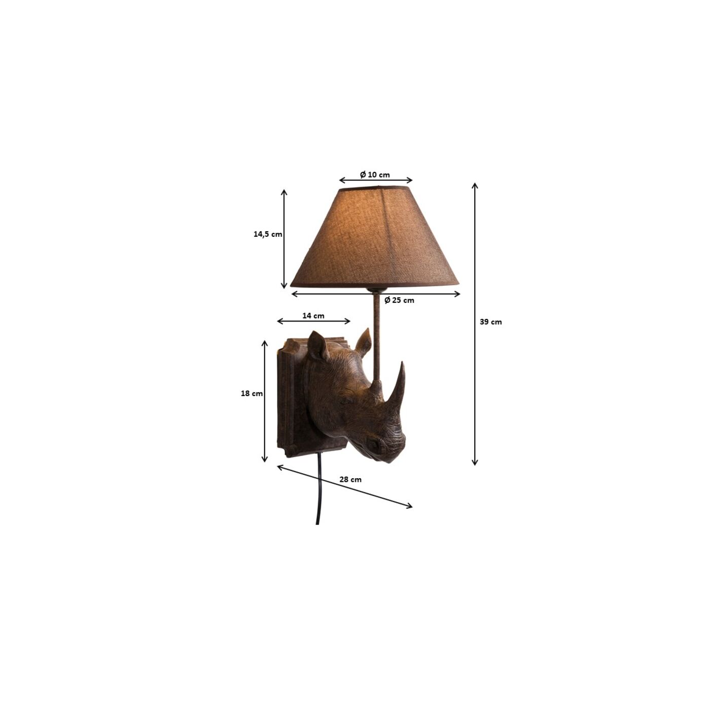 Светильник настенный Rhino от KARE Design