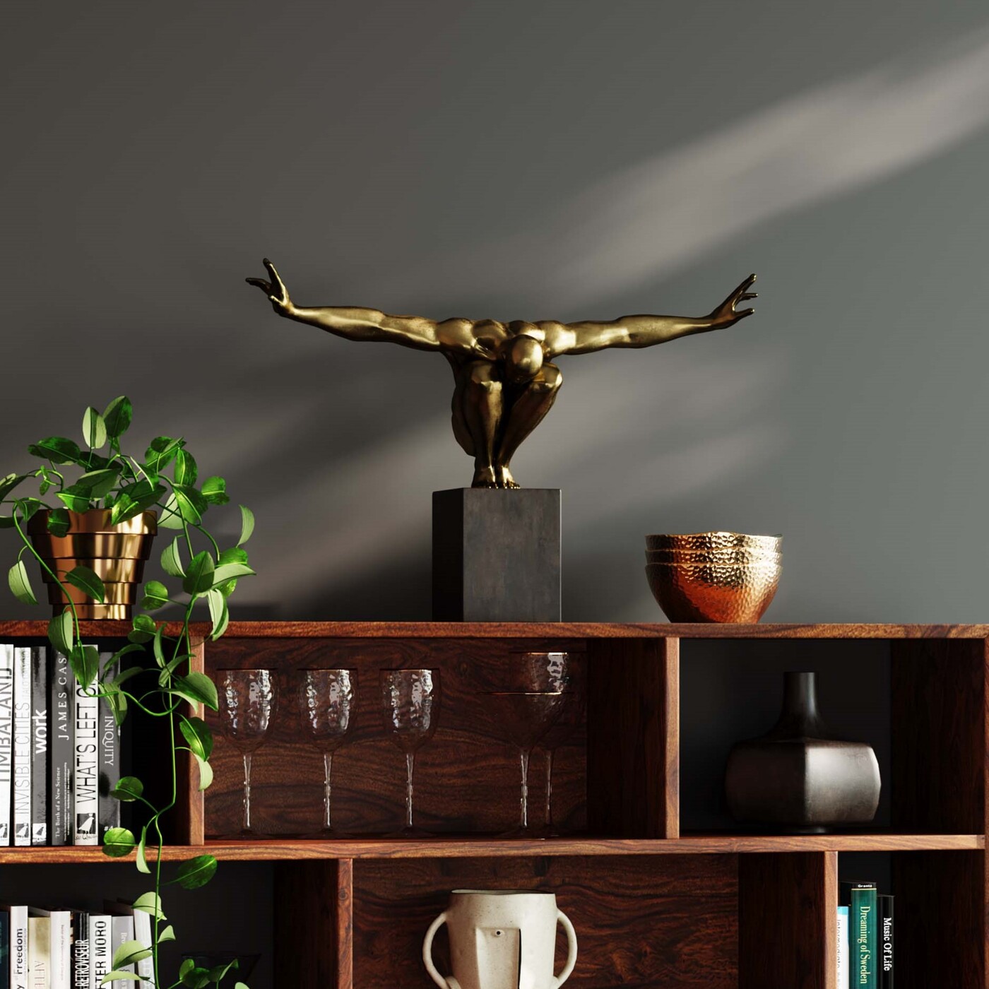 Фигура декоративная Athlet «Атлет», Бронзовый от KARE Design