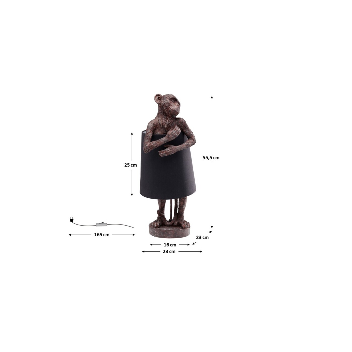 Светильник настольный "Обезьяна" Animal Monkey Brown Black от KARE Design