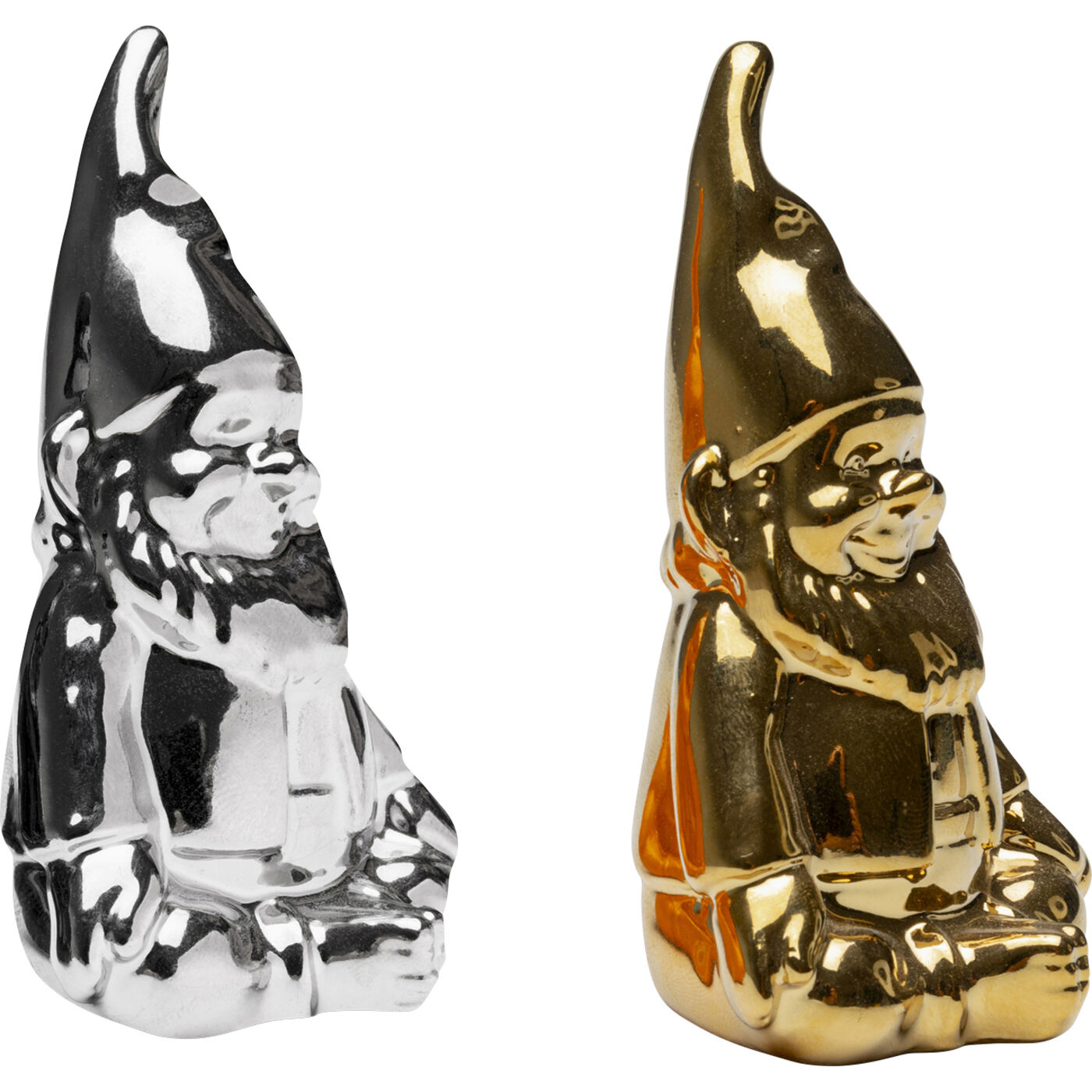 Набор для соли и перца Gnome «Гном» (набор из 2 шт.), Серебряный/Золотой от KARE Design