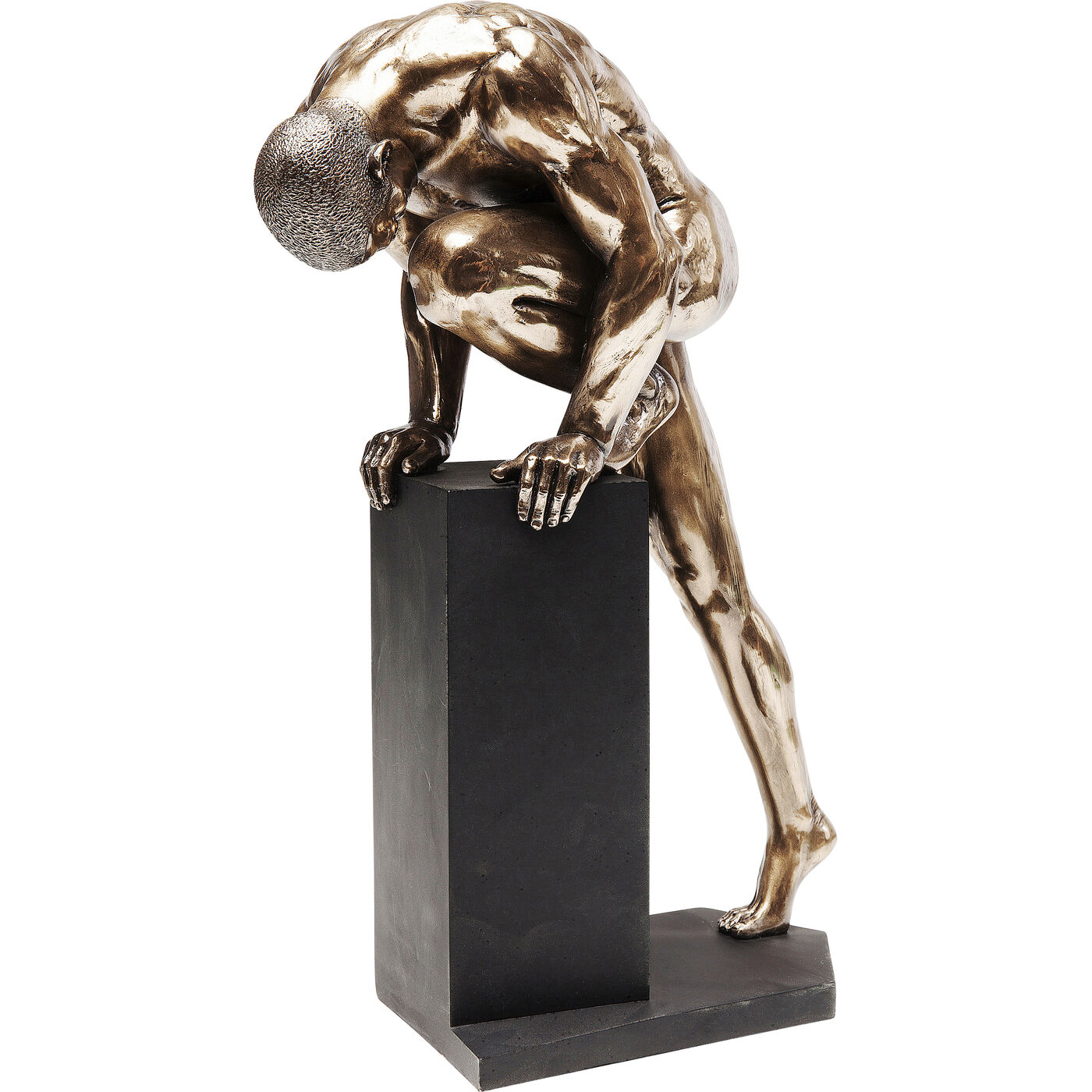 Фигура декоративная Nude Man Stand «Обнажённый мужчина стоячий» 35 см, Бронзовый от KARE Design