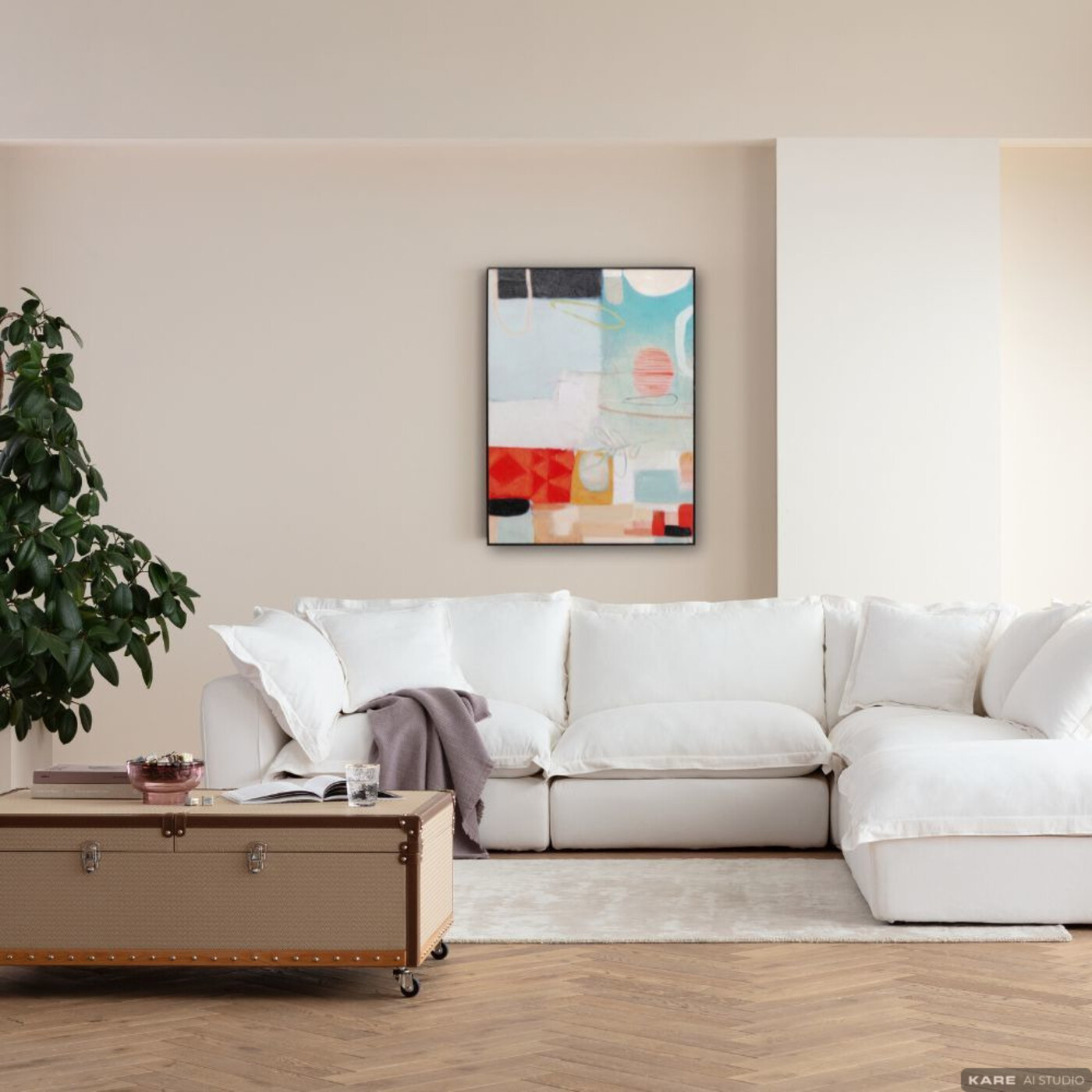 Картина Allegro Circles «Разноцветные круги» 120x90 см от KARE Design