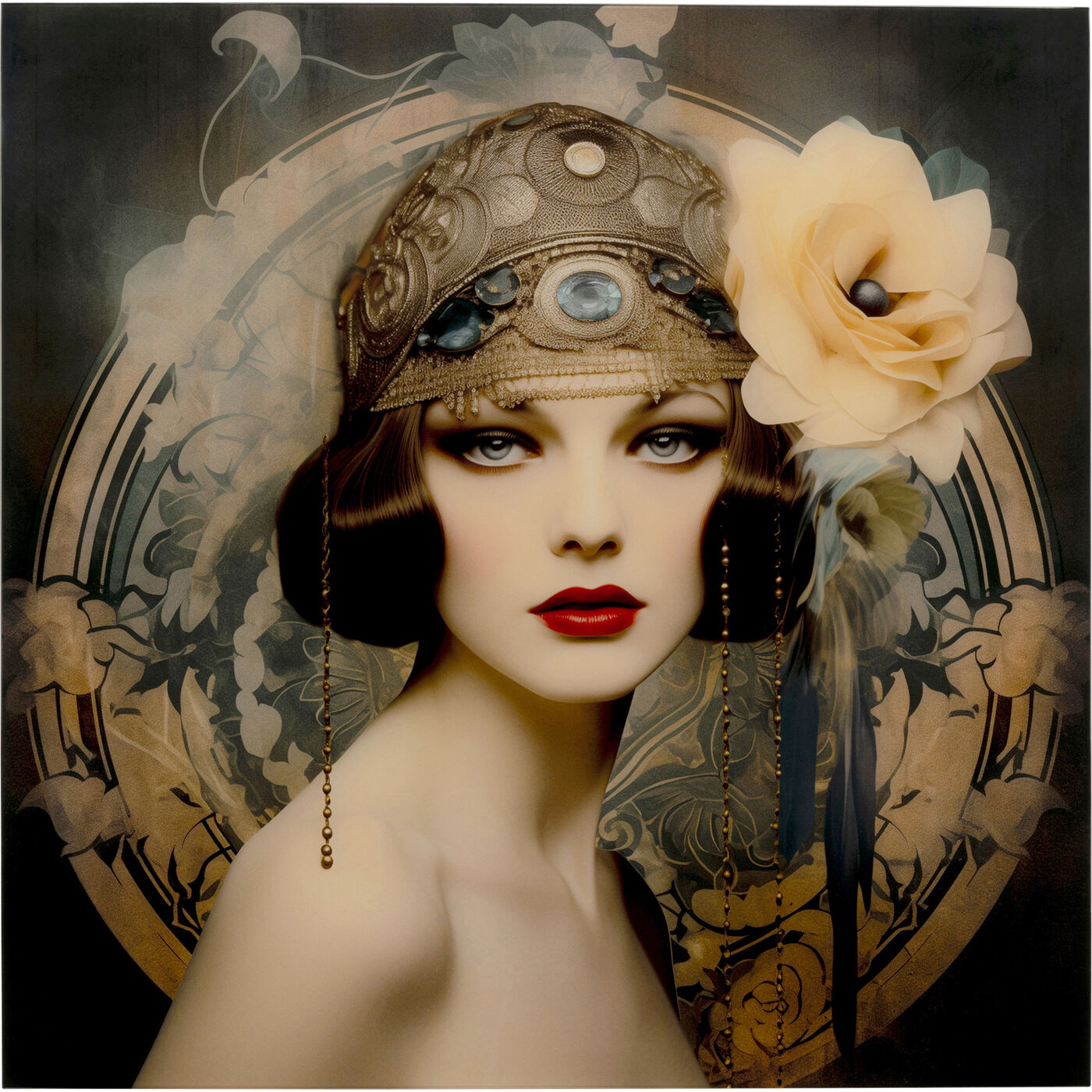 Картина стеклянная Muse Art Nouveau 100x100cm от KARE Design