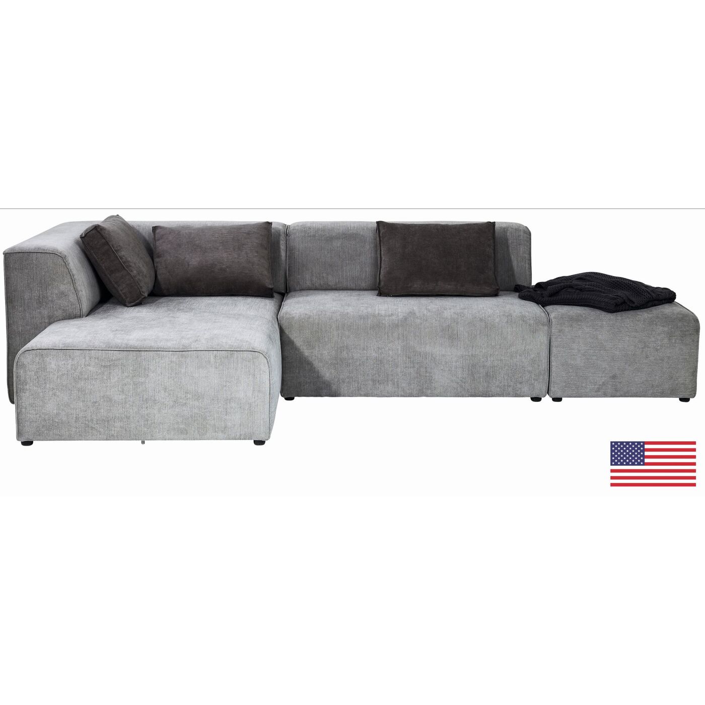 Диван левосторонний Infinity Ottomane Grey Left от KARE Design