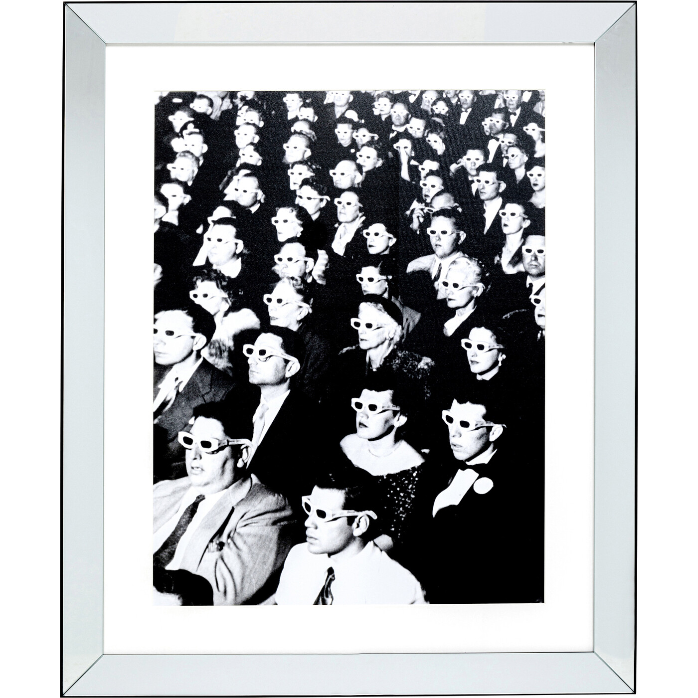 Картина в раме Audience «Зрители в 3D-очках» 85x105 см от KARE Design